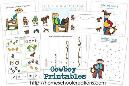 FREE Cowboy Preschool Unit Study Pack