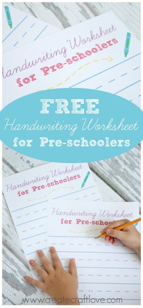 FREE Handwriting Worksheets for Preschoolers