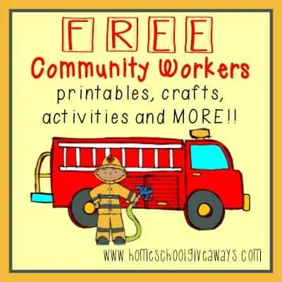 FREE Community Workers printables activities MORE
