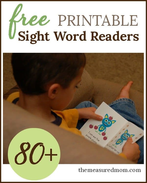 FREE Printable Sight Word Readers