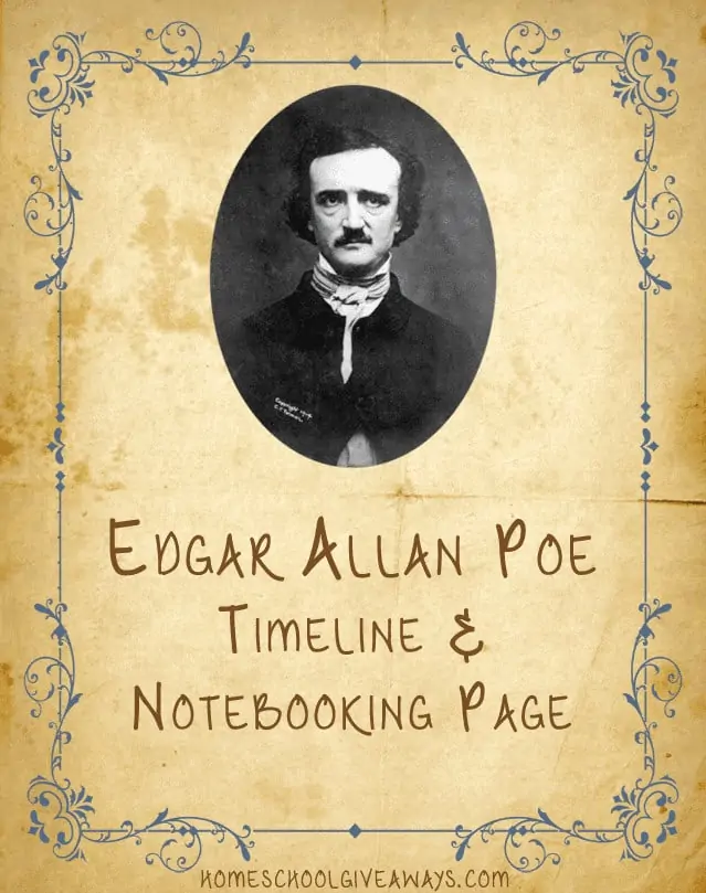 American Authors Poe Notebooking and Timeline Worksheet