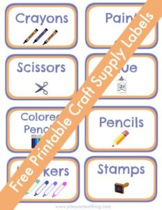 FREE Printable Craft Supply Labels
