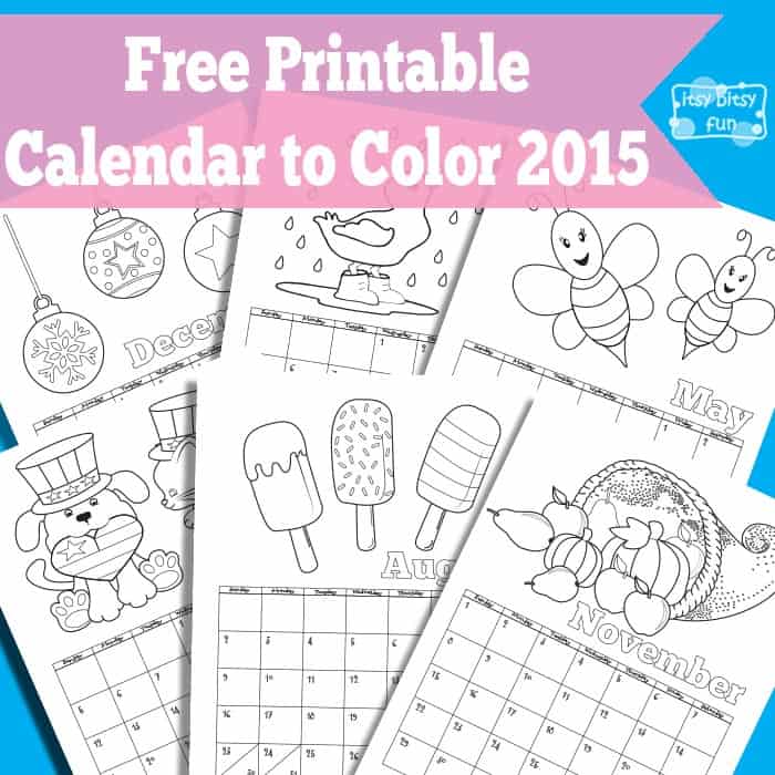 FREE Printable Coloring Calendars FREE Printable Coloring Calendars