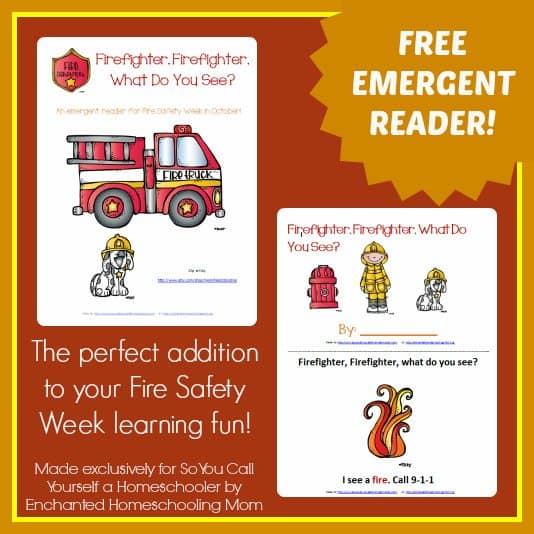 FREE Firefighter Emergent Reader