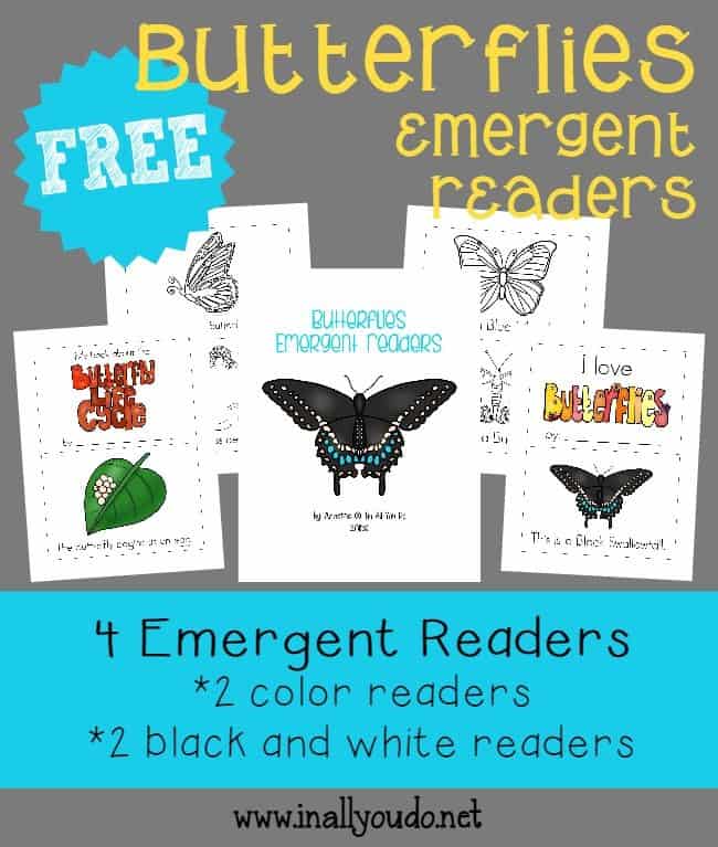 Butterfly Emergent Readers {free printables}