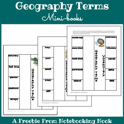 Learn Geography Terms with These FREE Mini Books!