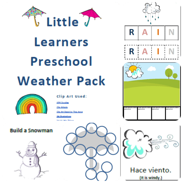 FREE Preschool Weather Pack