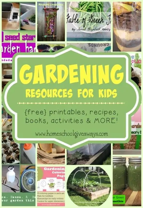 Gardening is a great way to teach kids in a practical way. Check out these {free} printables, activities, crafts, books, recipes and MORE!! :: www.homeschoolgiveaways.com