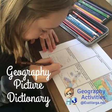 FREE Geography Picture Dictiojnary www.homeschoolgiveaways.com Grab our free geography picture dictionary and have fun learning about geography with your kmiddle school stufents!