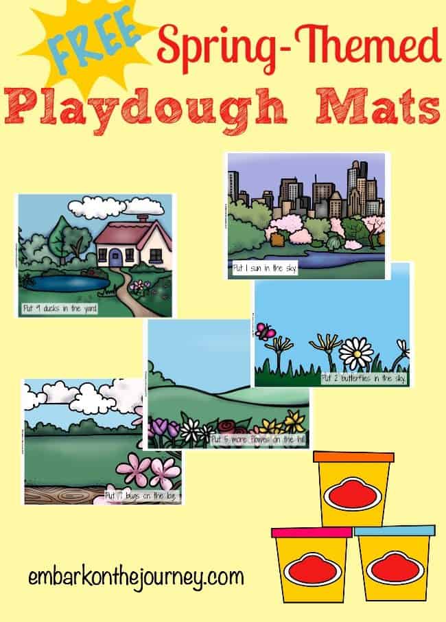 FREE Printable SpringThemed Playdough Mats