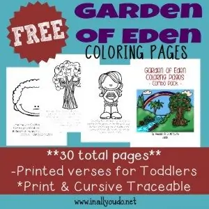 FREE Garden of Eden Coloring Activities_Square