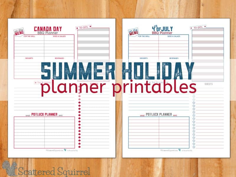 FREE Summer Holiday Planning Printables