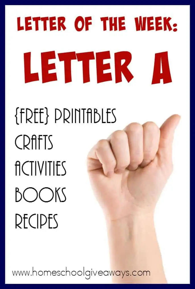 Studying the Letter A? Check out this HUGE List of resources to make the week FUN and memorable! :: www.homeschoolgiveaways.com