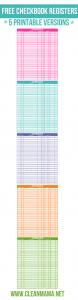 FREE Printable Checkbook Registers