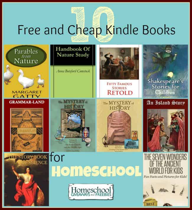 10 FREE and Cheap Kindle Books for Homeschoolers