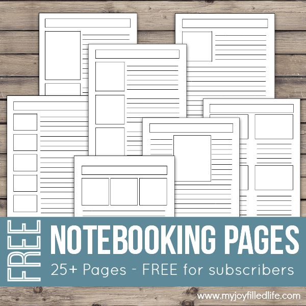 FREE Notebooking Pages