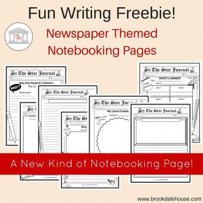 FREE “All About Me” Newspaper Notebooking Pages