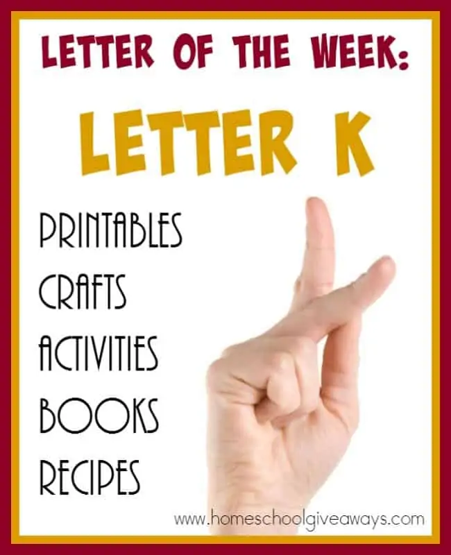 Over 70 resources to help you teach the letter K. Activities, crafts, {free} printables, books & recipes! :: www.homeschoolgiveaways.com