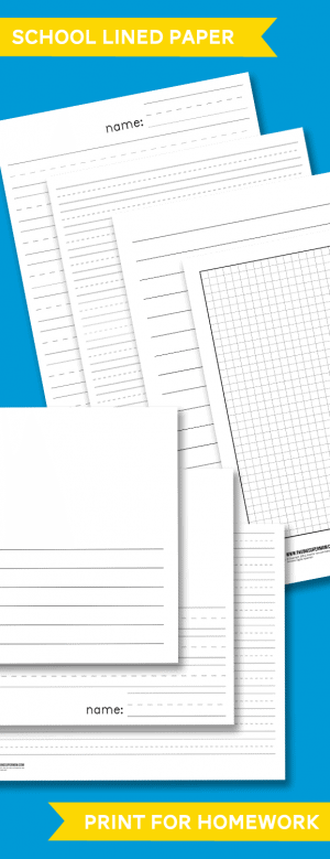 Free Printable School Lined Paper