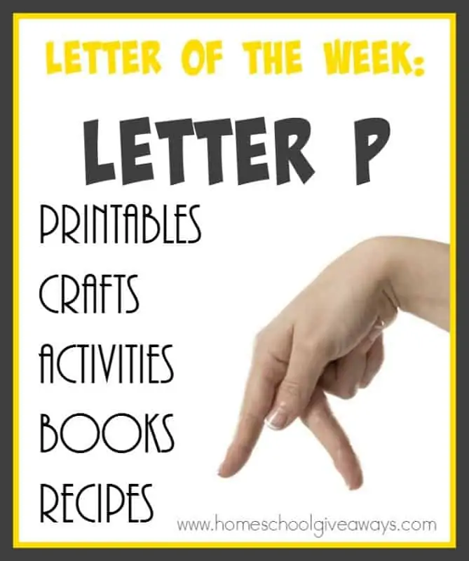Teaching the Letter P can be easy and fun with these 100+ Resources! Including {free} printables, crafts, activities, books & recipes. :: www.homeschoolgiveaways.com