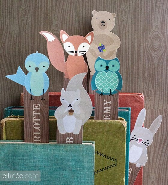 Free Printable Woodland Friends Bookmarks
