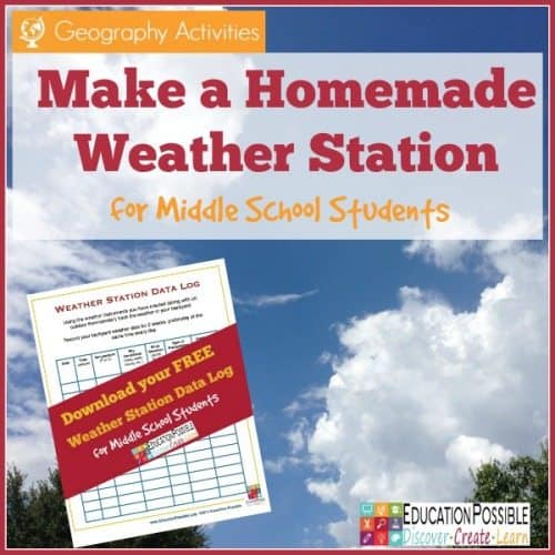 FREE Weather Station Data Log for Middle Schoolers