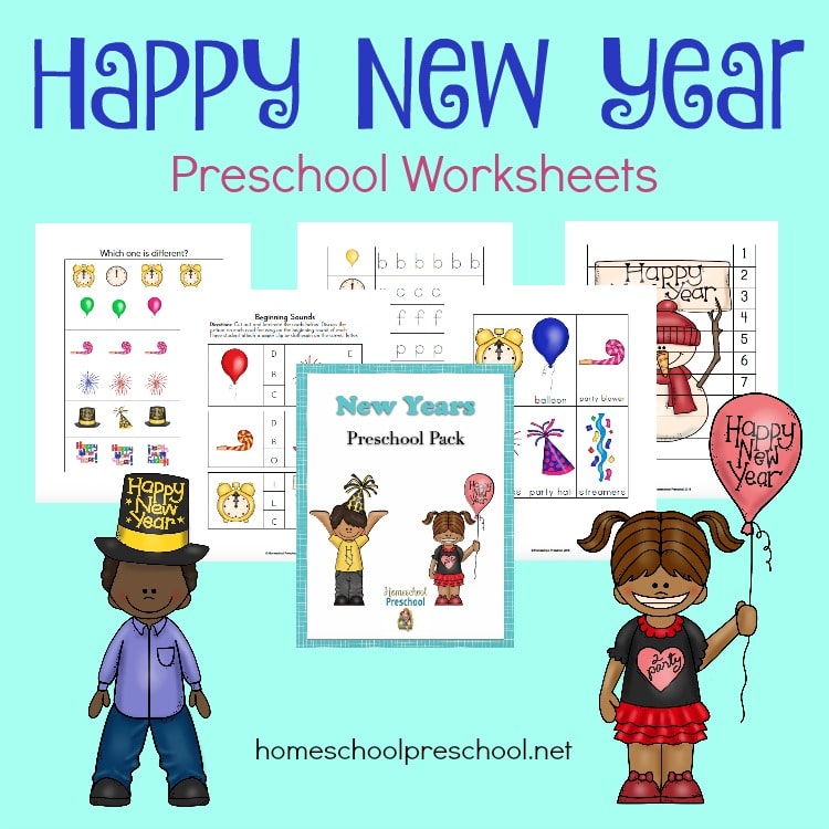 FREE New Year Preschool Printable