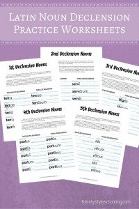 FREE Printable Latin Nouns Declension Worksheet