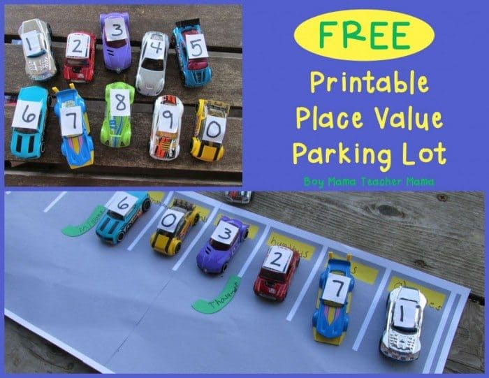 FREE Printable Place Value Parking Lot