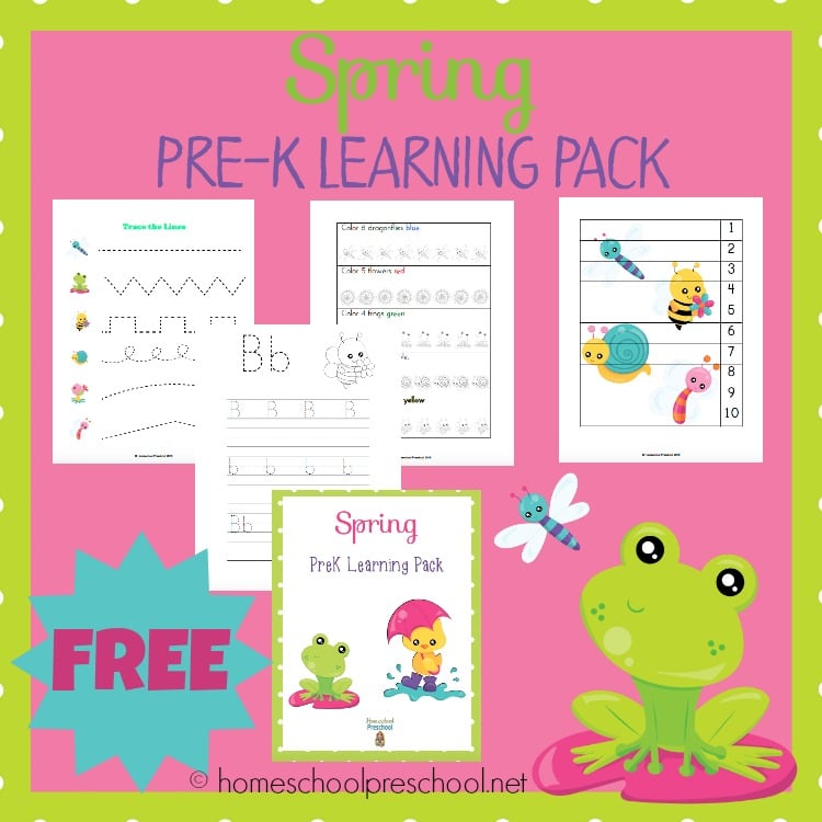 Free Spring Printable Learning Pack for Preschoolers