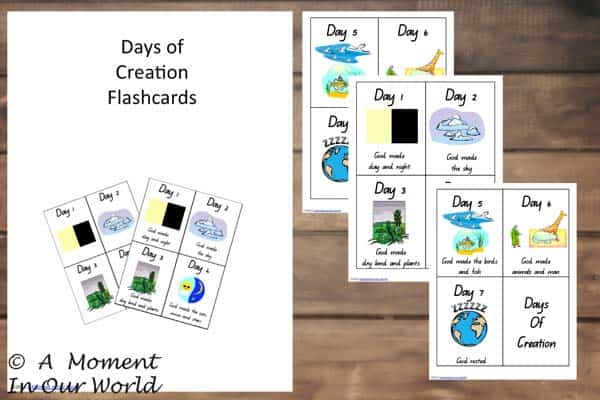 FREE Printable Days of Creation Flash Cards - Homeschool Giveaways