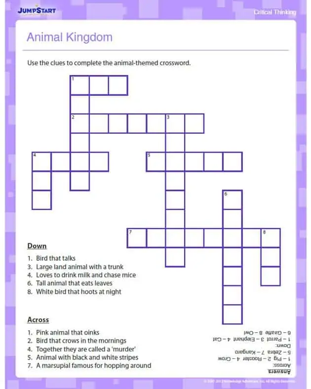animal-kingdom-crossword