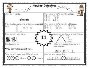 FREE Printable Number 11 Detective Worksheet