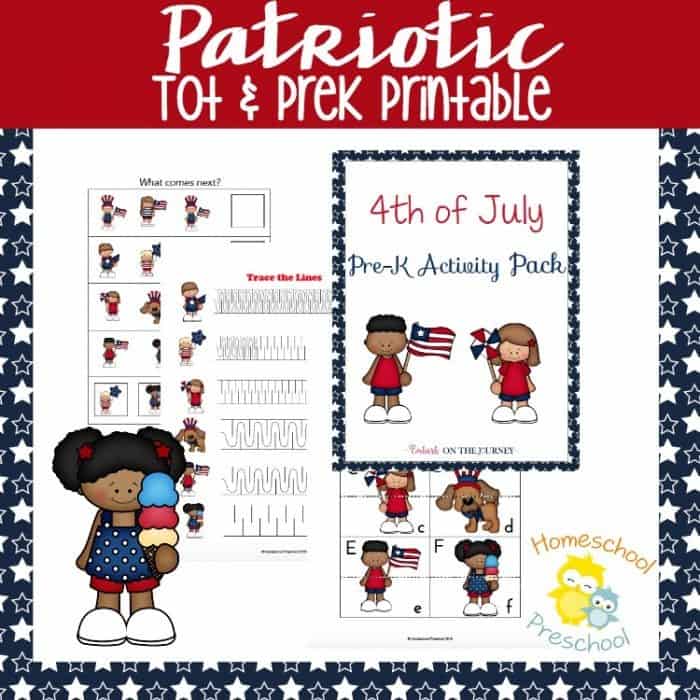 Free Patriotic Printable Learning Pack for Preschool