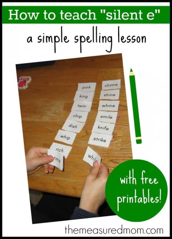 How To Teach Silent E With FREE Printables Homeschool Giveaways
