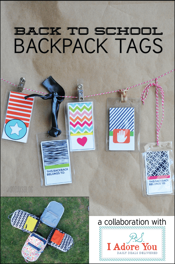 FREE Printable Back to School Backpack Tags