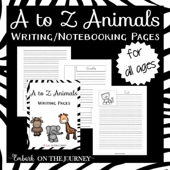 FREE Animal Notebooking Pages