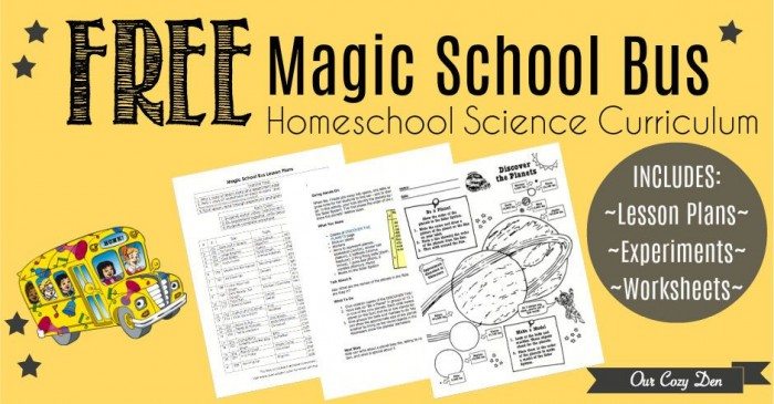 FREE Printable Magic School Bus Homeschool Science Curriculum With Worksheets Homeschool Giveaways