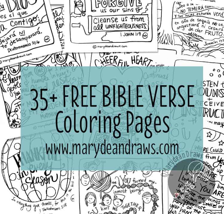 35+ Free Printable Hand-drawn Bible Verse Coloring Pages ...