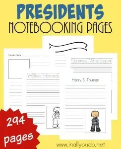President Notebooking Pages_long