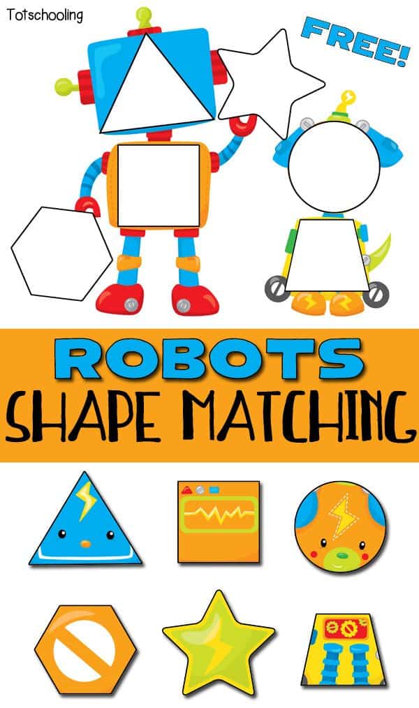 FREE Robot Shape Matching Puzzles Homeschool Giveaways