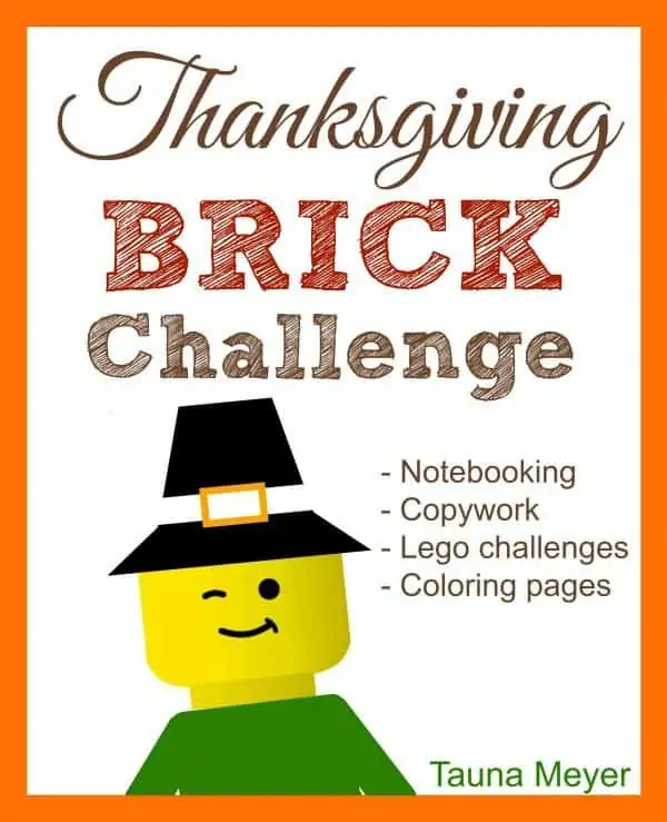 Thanksgiving Brick Challenge Notebooking Copywork Lego Challenges and Coloring Pages