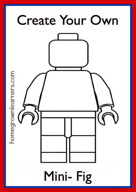 Create Your Own Lego Mini Figure Printable