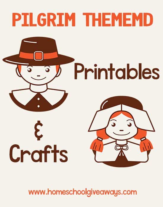 Pilgrim Themed Printables and Crafts Homeschool Giveaways
