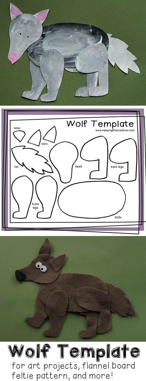 FREE Printable Wolf Template
