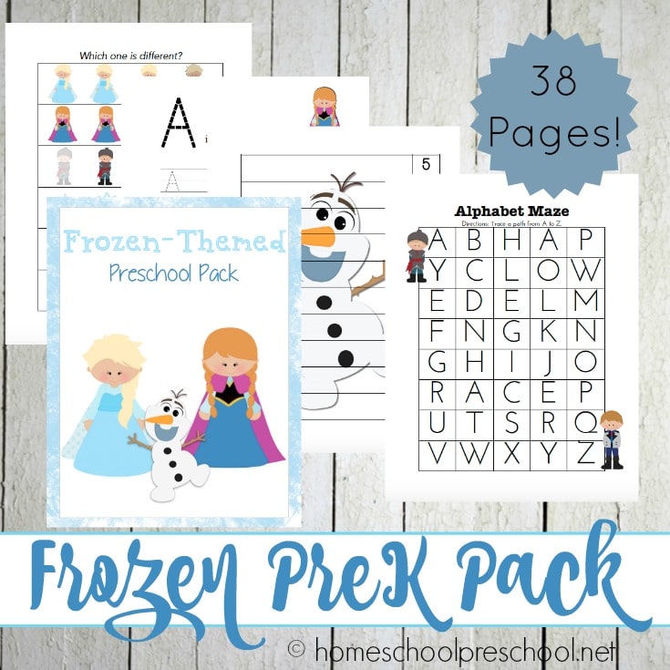 Free FROZEN Preschool Printable