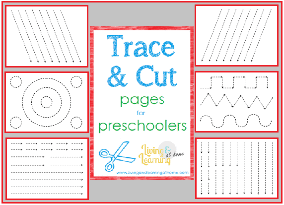 FREE Trace and Cut Pages for Preschool