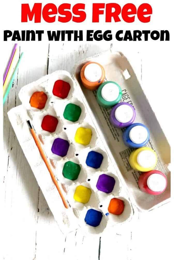 MessFree Paint with an Egg Carton
