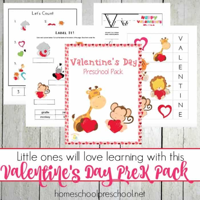 FREE Valentine’s Day Preschool Pack