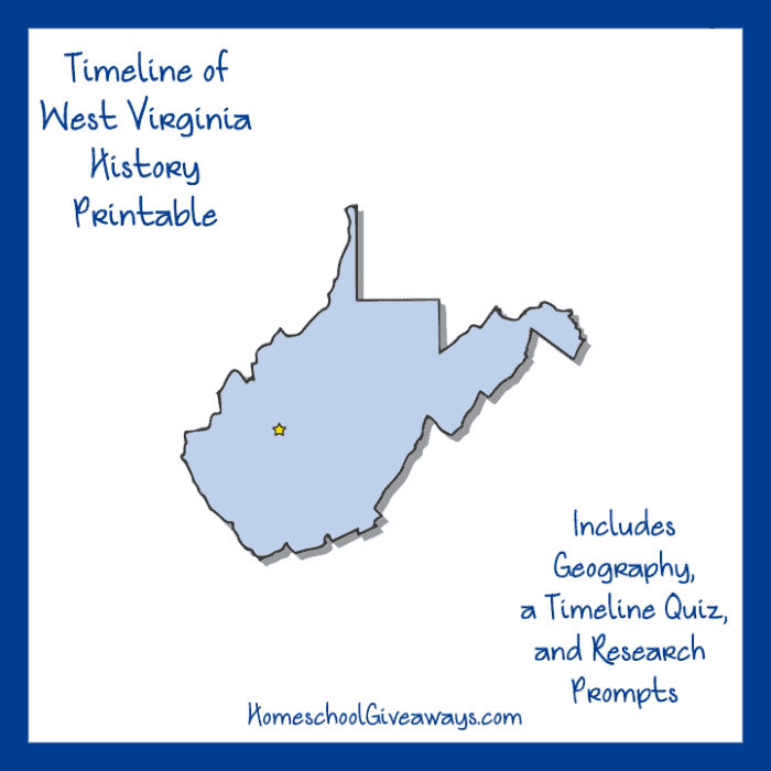 West Virginia History Printable